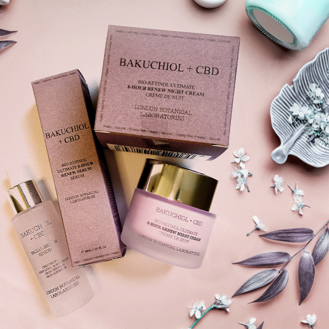 Nature's Rejuvenation: The Transformative Duo of Bakuchiol + CBD Bio-Retinol Night Cream and Serum