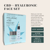 CBD + Hyaluronic face Set (Moisturiser + Serum)