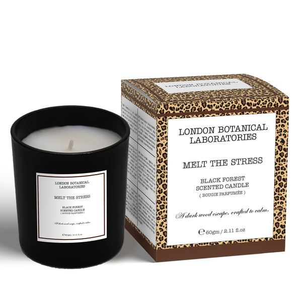 MELT THE STRESS BLACK FOREST SCENTED CANDLE