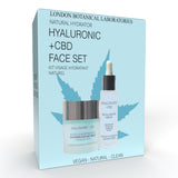 CBD + Hyaluronic face Set (Moisturiser + Serum)